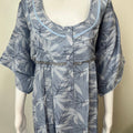 Sky Blue Pleated Style Alpine Fabric Nighty