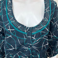 Teal Digital Print Alpine Fabric Nightgown