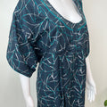 Teal Digital Print Alpine Fabric Nightgown