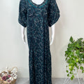 Teal Digital Print Alpine Fabric Nightgown