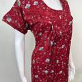 Red Soft & Breathable Alpine Fabric Nightgown