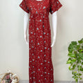 Red Soft & Breathable Alpine Fabric Nightgown