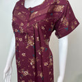 Maroon Soft & Breathable Alpine Fabric Nightgown