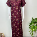 Maroon Soft & Breathable Alpine Fabric Nightgown