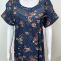 Navy Blue Premium Alpine Fabric Nighty