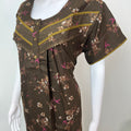 Floral Printed Alpine Fabric Nighty for Women