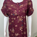 Maroon Soft & Breathable Alpine Fabric Nightgown
