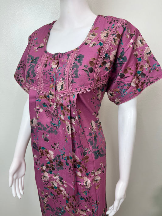 Printed Alpine Fabric Nightgown