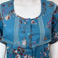 Blue Alpine Fabric Nightgown Elegant & Long-Lastin