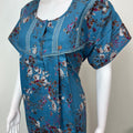 Blue Alpine Fabric Nightgown Elegant & Long-Lastin