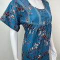 Blue Alpine Fabric Nightgown Elegant & Long-Lastin