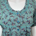 Teal Printed Alpine Fabric Nighty for Women