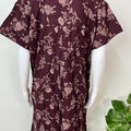 Maroon Soft & Breathable Alpine Fabric Nightgown