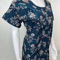 Navy Blue Alpine Fabric Nighty for Women