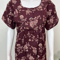 Maroon Soft & Breathable Alpine Fabric Nightgown