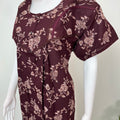 Maroon Soft & Breathable Alpine Fabric Nightgown