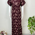 Maroon Soft & Breathable Alpine Fabric Nightgown