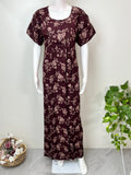Maroon Soft & Breathable Alpine Fabric Nightgown