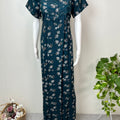 Teal Green Alpine Fabric Women's Nighty