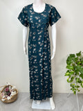 Teal Green Alpine Fabric Women's Nighty