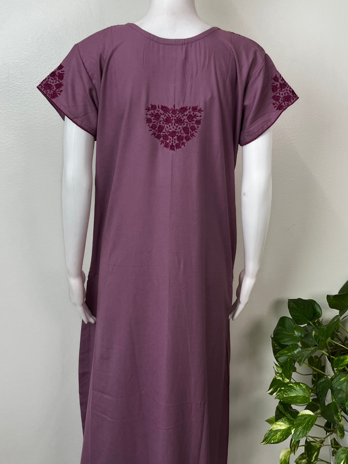 Pink Timeless Embroidered Alpine Fabric Nightgown