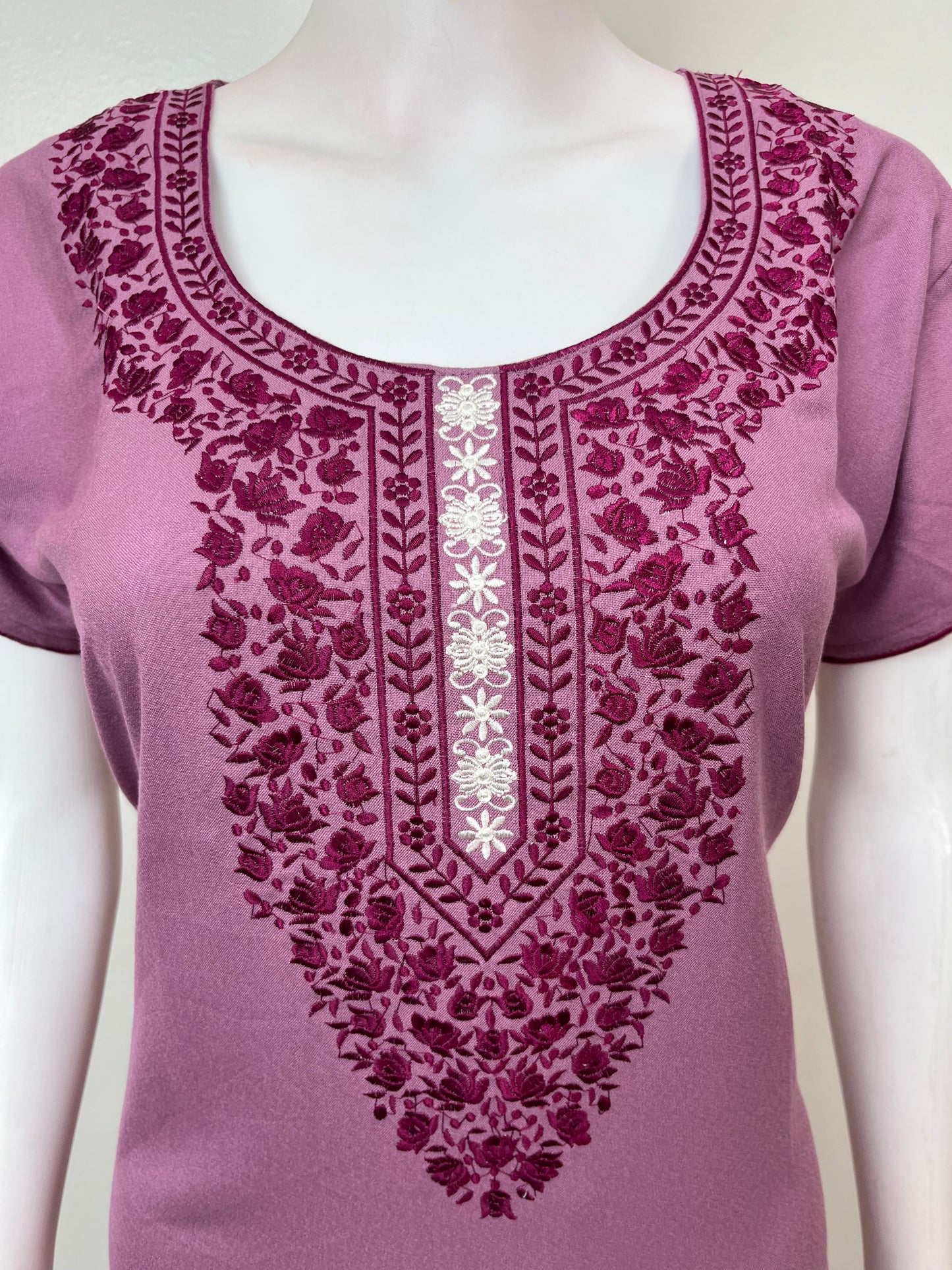 Pink Timeless Embroidered Alpine Fabric Nightgown