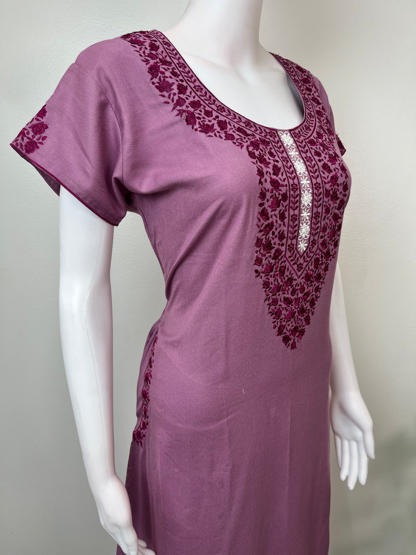 Pink Timeless Embroidered Alpine Fabric Nightgown