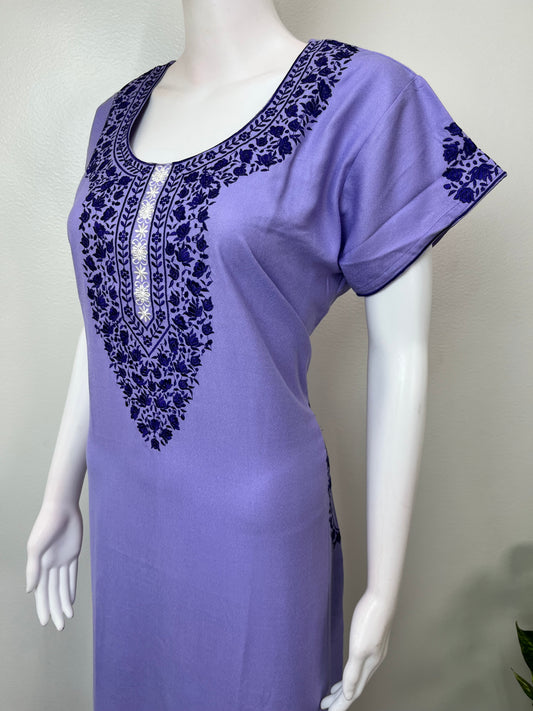 Lavender Elegant Comfort Alpine Fabric Nighty