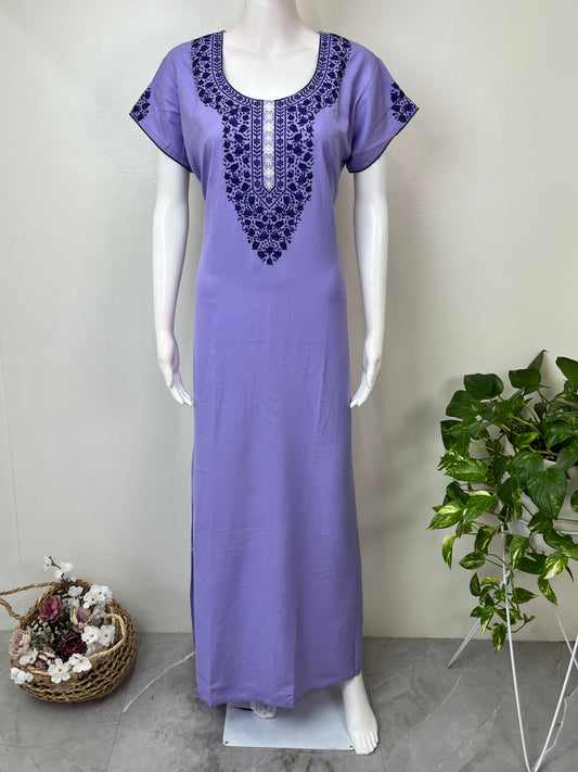 Lavender Elegant Comfort Alpine Fabric Nighty