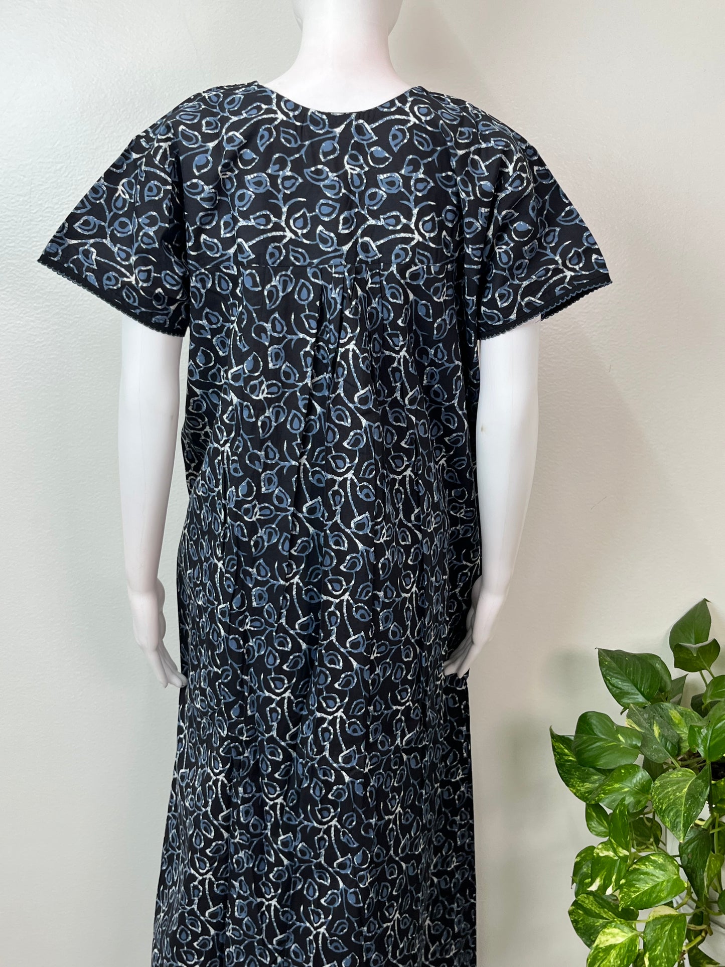 Black Elegant & Breathable 100% Cotton Nighty