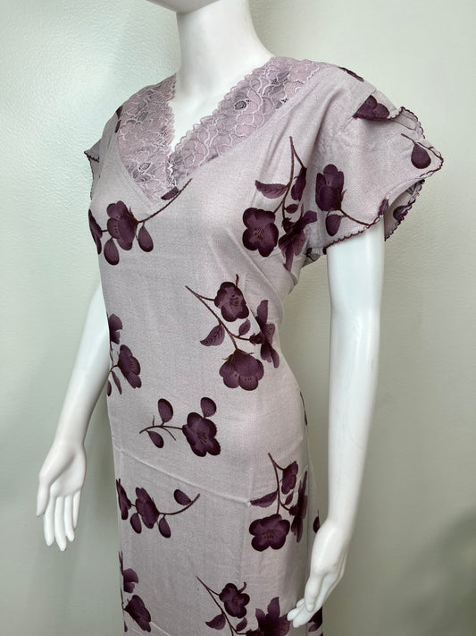 Lavender Alpine Fabric Nighty for Women