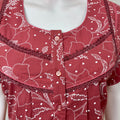 Maroon Pure Cotton Nightgown Soft & Comfortable