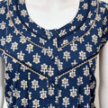 Royal Blue Sleeveless Pure Cotton Nightgown