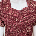 Maroon Pure Cotton Nightgown Soft & Breathable
