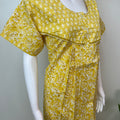 Yellow Pure Cotton Nightgown Soft & Breathable