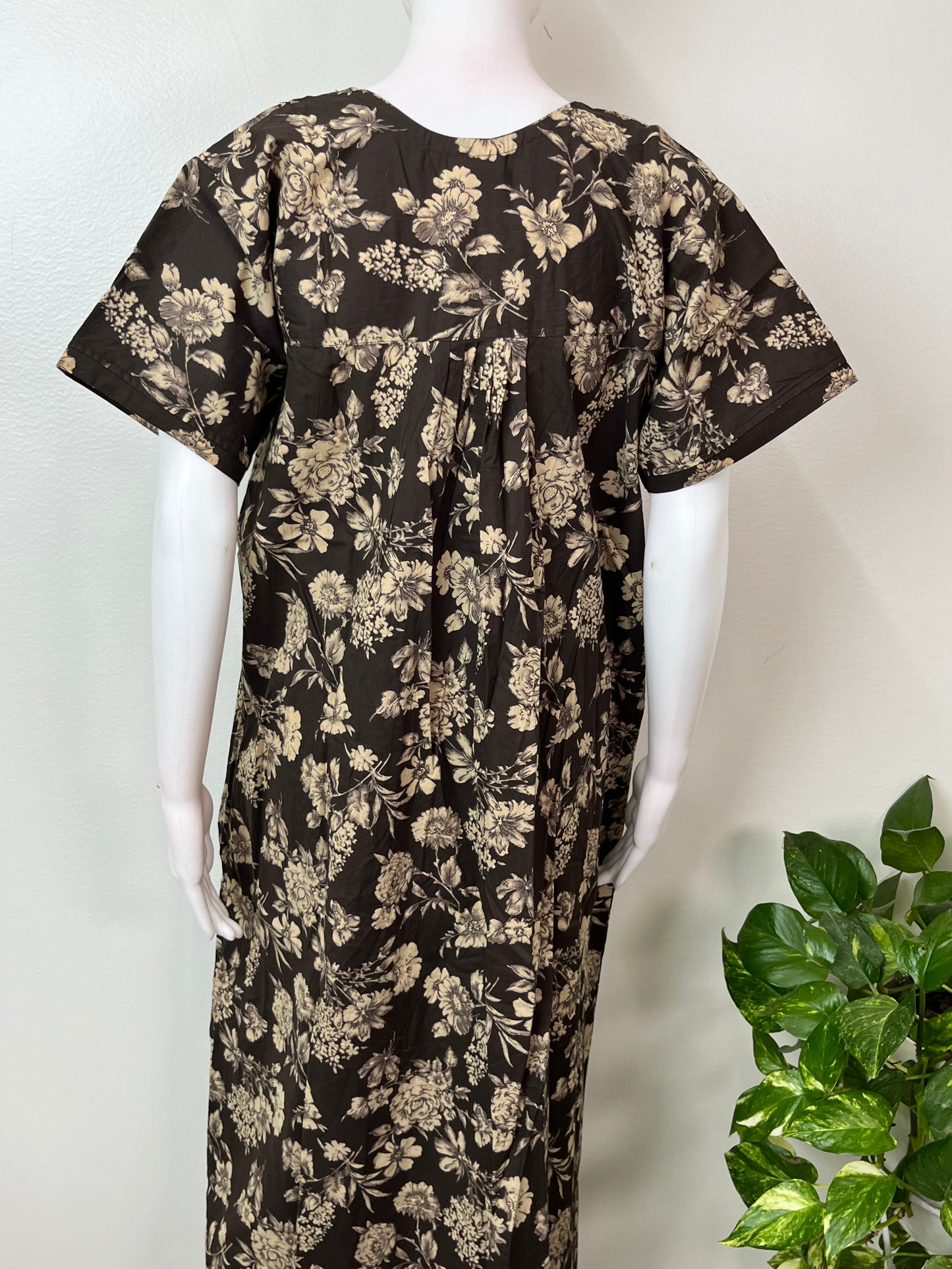 Floral Printed Pure Cotton Nightgown