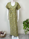 Bottle Green Soft & Comfortable Bizzylizzy Crush Fabric Nighty