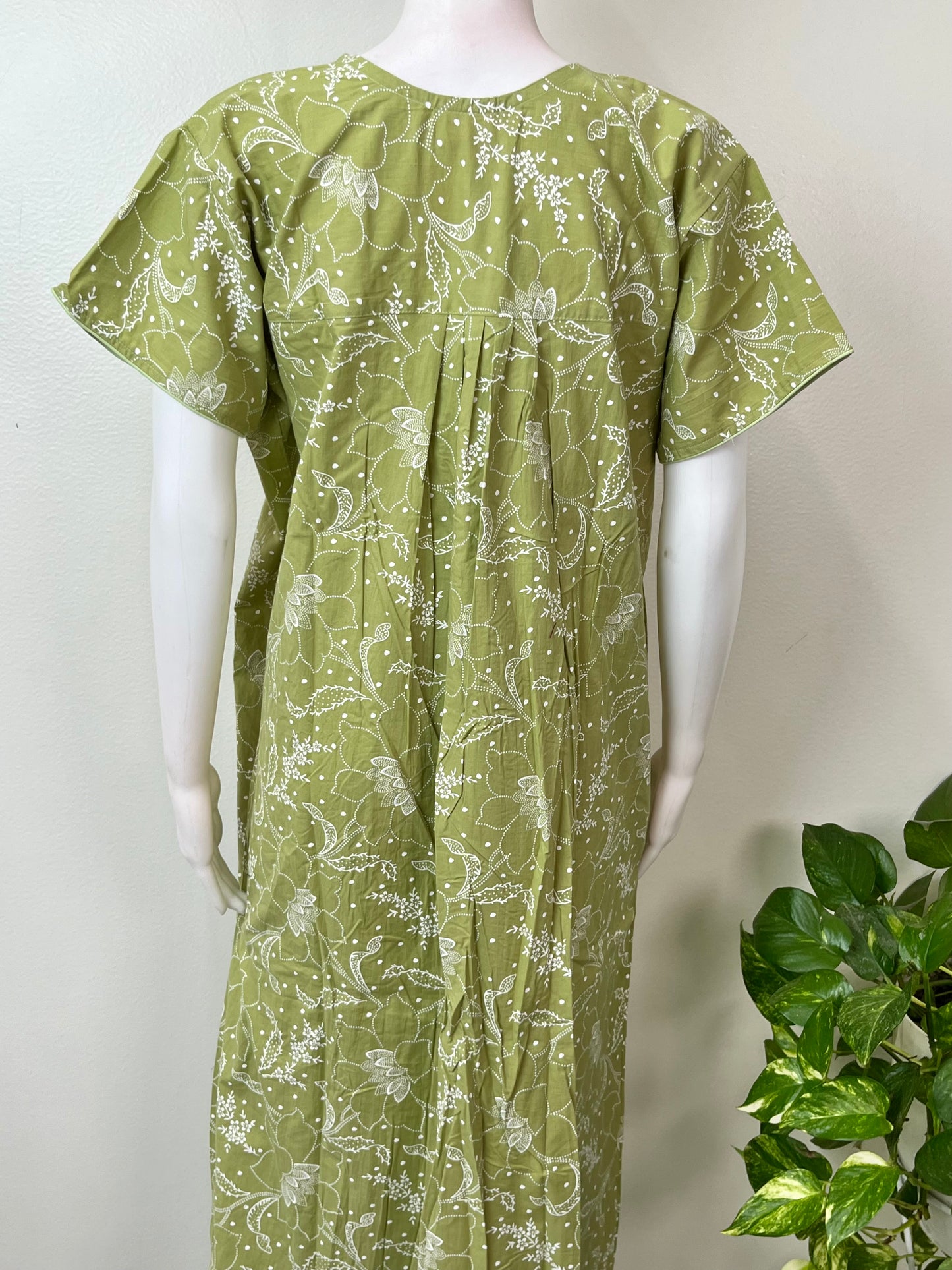 Sage Green 100% Cotton Nightgown