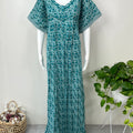 Teal Blue Pure Cotton Women's Nightgown