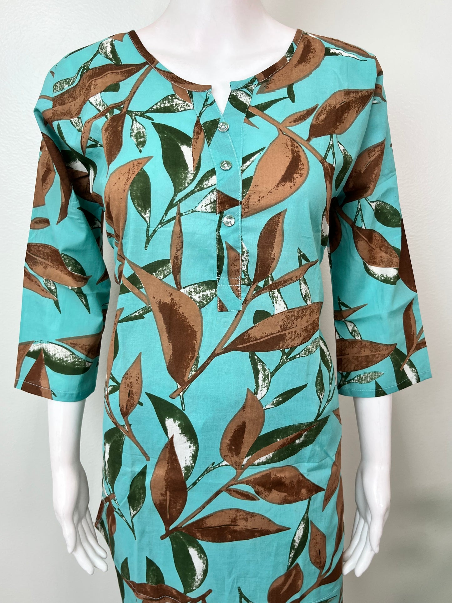 Turquoise Pure Cotton Night Duit