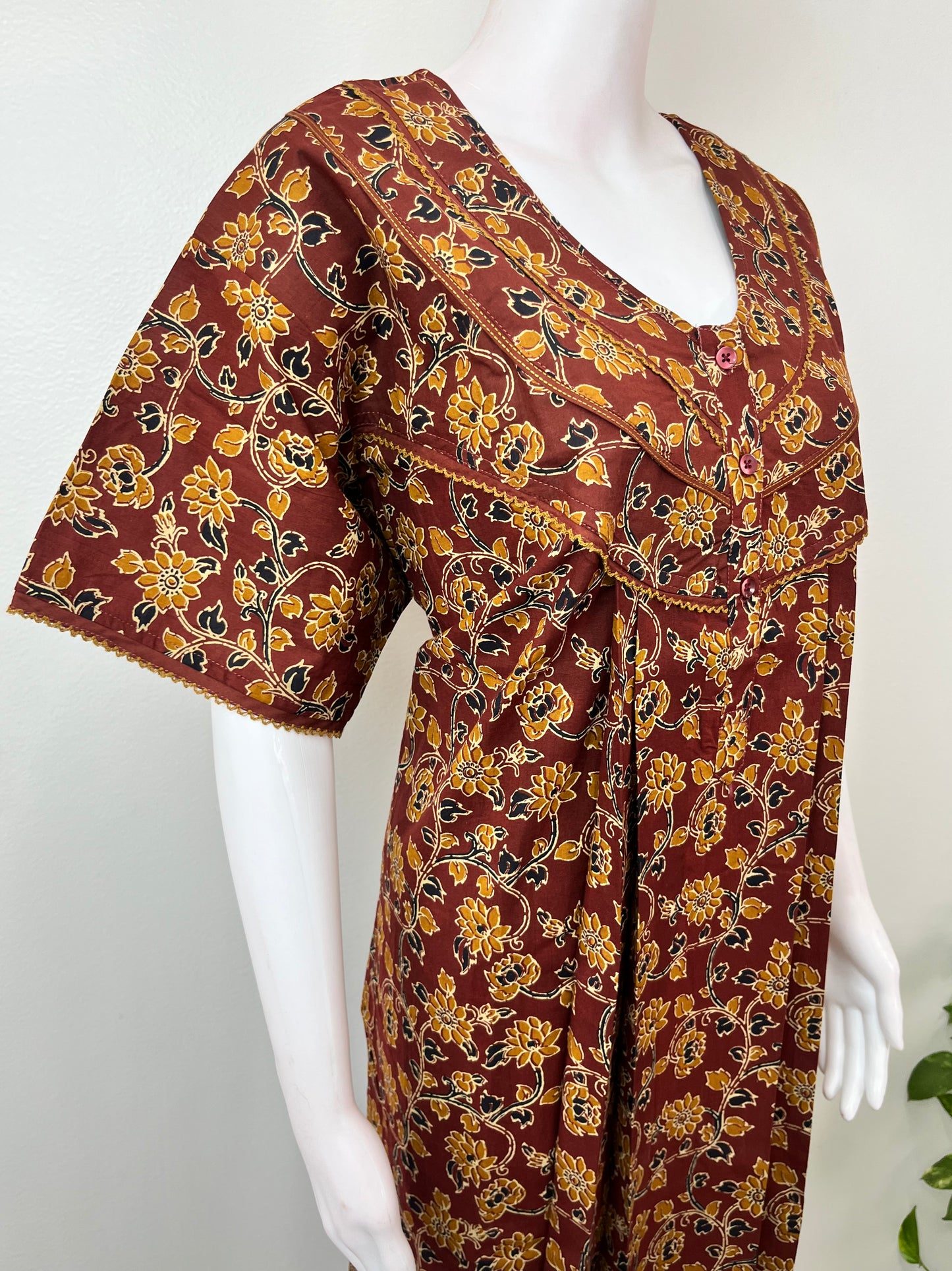 Brown Pure Cotton Nighty Soft & Comfortable