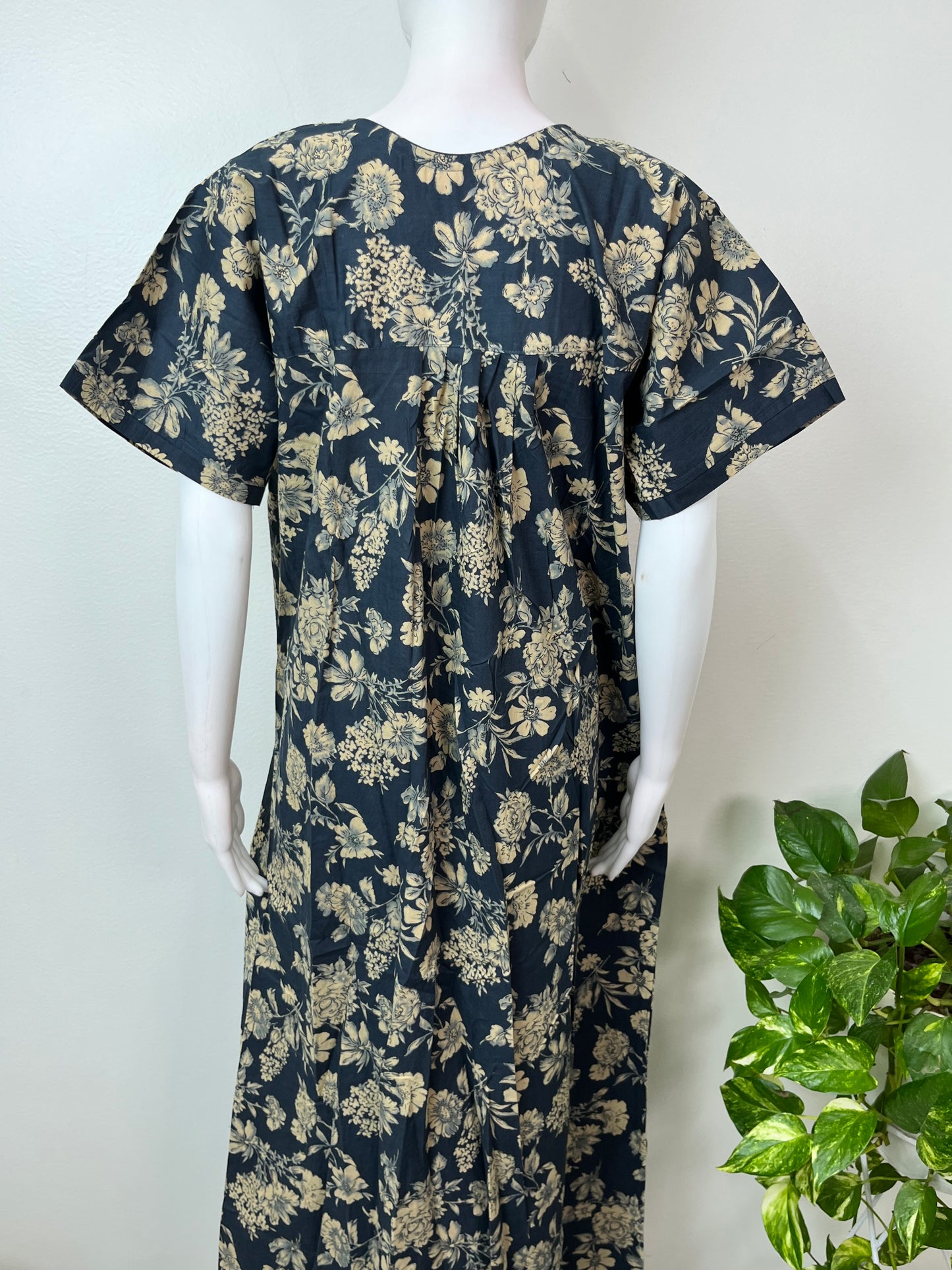 Charcoal Grey Pure Cotton Nighty Soft & Comfortable