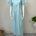 Sky Blue Polyester Cotton Nighty Soft & Comfortable