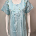 Sky Blue Polyester Cotton Nighty Soft & Comfortable