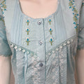 Sky Blue Polyester Cotton Nighty Soft & Comfortable