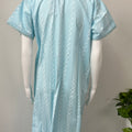 Sky Blue Polyester Cotton Nighty Soft & Comfortable