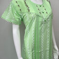 Lime Green Boutique Cotton Nighty Comfortable & Elegant