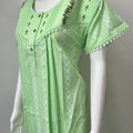 Lime Green Boutique Cotton Nighty Comfortable & Elegant