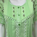 Lime Green Boutique Cotton Nighty Comfortable & Elegant