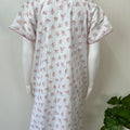 Red Floral Printed Polyester Cotton Nightgown